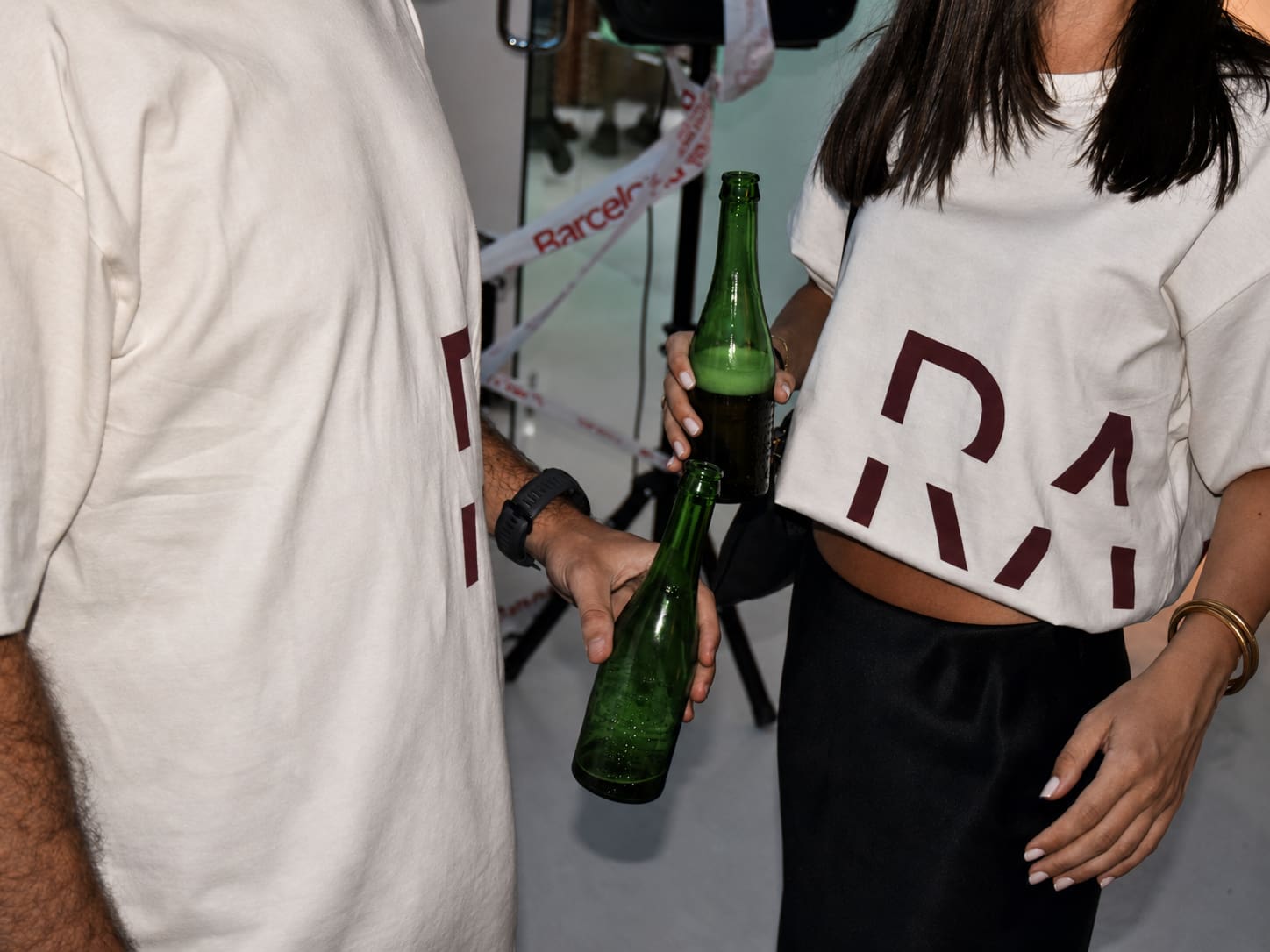 Detalle de las camisetas durante el evento