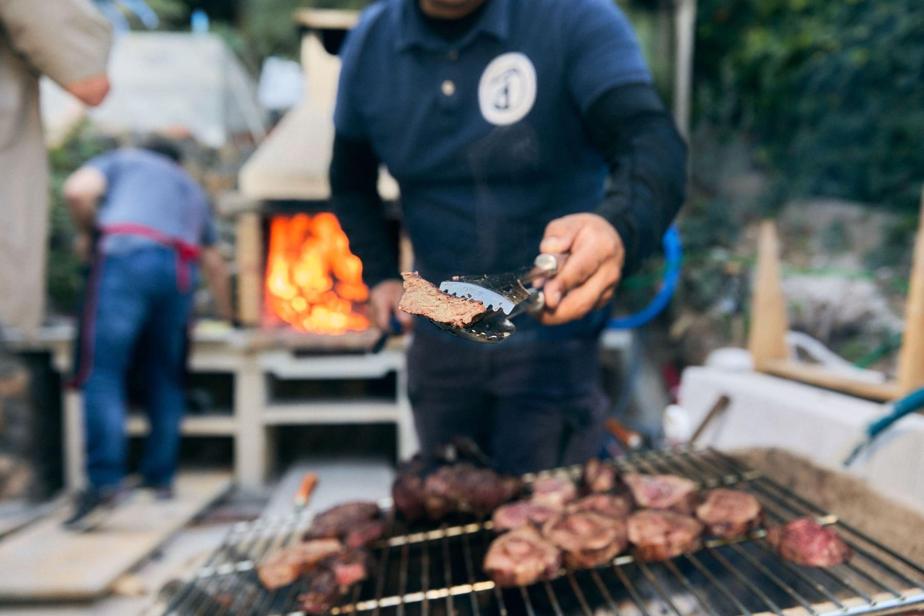 Comida en la parrilla